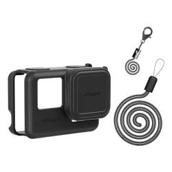 EIRZNGXQ Silikonhülle Objektivdeckel für Insta360 Ace Pro, stoßfeste Schutzhülle aus Silikon mit Anti-Verlust-Gurt und Umhängeband, Kameraschutzzubehör von EIRZNGXQ
