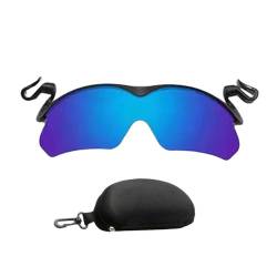 EIRZNGXQ Sport-Sonnenbrille mit Clip-Kappe, polarisierte Clip-Sonnenbrille, UV-Schutz, Herren-Sonnenbrille zum Angeln, Radfahren, Wandern, Radfahren, blau von EIRZNGXQ