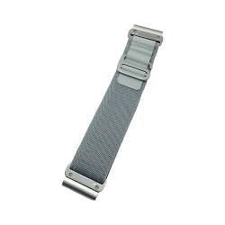 Premium Nylon Armband 22mm für Garmin Forerunner 945, Fenix 5, 6, 7 Smartwatch - Alpine Loop (GS23, Silberschnalle) von EKINGEEK