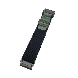 Stilvolles Alpine Loop-Armband für Garmin – Premium-Nylonband für Fenix 7X, 5X, 6X Pro – modisches Uhrenzubehör für Damen und Herren (Handgelenkgröße L (17,8 cm - 25,4 cm), Schwarzgrün) von EKINGEEK