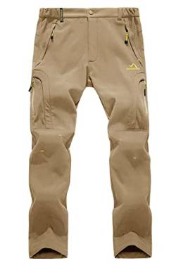 EKLENTSON Männer Outdoorhose Hikinghose Atmungsaktiv Wasserabweisend Wandern Jagd Hose, (Sand, 36) von EKLENTSON