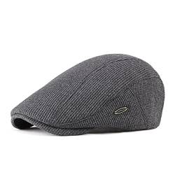 EKMTBJXY Herren Schiebermütze Schirmmütze Baumwolle Barett Cap, Einstellbare Driving Cabbie Flatcap Gatsby Jagd Kappen Baskenmütze Newsboy Cap von EKMTBJXY