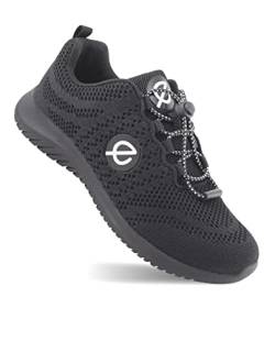 EKO FIT Walker - Superbequemer Casual Walking Sneaker mit Memory Foam - SCHWARZ 38 von EKO FIT
