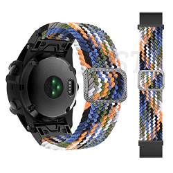 EKSIL Geflochtenes Solo Loop-Armband für Fenix 6 6X Pro 5 5X Plus 7X 7 Smartwatch, Nylon, elastisch, Schnellverschluss-Armband für Garmin Epix, 22mm Width, Achat von EKSIL