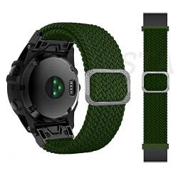 EKSIL Geflochtenes Solo Loop-Armband für Fenix 6 6X Pro 5 5X Plus 7X 7 Smartwatch, Nylon, elastisch, Schnellverschluss-Armband für Garmin Epix, For Epix, Achat von EKSIL