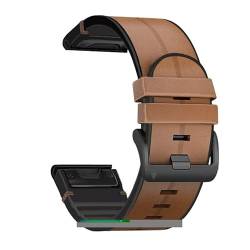 EKSIL Leder-Silikon-Uhrenarmband für Garmin Fenix 5/5X Plus 6/6X Pro Fenix 7X 7 Smart-Armband 22 26 mm Quick EasyFit Armband, 26mm Fenix 5XPlus-7X, Achat von EKSIL