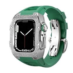 EKSIL Luxuriöse Schutzhülle aus Karbonfaser für Apple Watch Band 8, 45 mm, Serie 7, 6, Edelstahl, für iWatch Serie 5, 4, SE, 44 mm, Modifikationsset, 45 mm, Achat von EKSIL