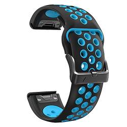 EKSIL Smartwatch-Armband für Garmin Fenix 5 5X Plus 6 6X Pro 7 7X 3 3HR, 22 mm, 26 mm, Schnellverschluss-Armband aus Silikon, 22mm Width, Achat von EKSIL