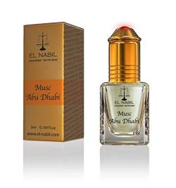 Musc Abu Dhabi 5ml Parfum Duft - El Nabil Misk Musk Moschus Parfümöl für MANN & HERREN - Ätherische Essenzen Natur Perfume Oil Attar Scent von EL NABIL