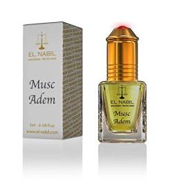 Musc Adem 5ml Parfum Duft - El Nabil Misk Musk Moschus Parfümöl für MANN & HERREN - Ätherische Essenzen Natur Perfume Oil Attar Scent von EL NABIL