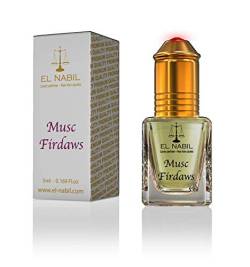 Musc Firdaws 5ml Parfum Duft - El Nabil Misk Musk Moschus Parfümöl für MANN & HERREN - Ätherische Essenzen Natur Pefumes Oil Attar Scent von EL NABIL