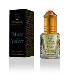 Musc Velvet 5ml Parfum Duft - El Nabil Misk Musk Moschus Parfümöl für MANN & HERREN - Ätherische Essenzen Natur Perfume Oil Attar Scent von EL NABIL