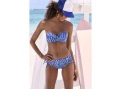 Bügel-Bandeau-Bikini-Top ELBSAND "Letra" Gr. 34, Cup D, blau Damen Bikini-Oberteile Ocean Blue von ELBSAND
