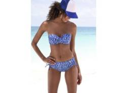 Bügel-Bandeau-Bikini-Top ELBSAND "Letra" Gr. 34, Cup E, blau Damen Bikini-Oberteile Ocean Blue mit tollem Wording Bestseller von ELBSAND