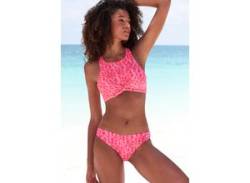 Crop-Bikini-Top ELBSAND "Letra" Gr. 36, Cup C/D, orange (koralle) Damen Bikini-Oberteile Ocean Blue von ELBSAND