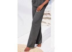 Strickhose ELBSAND "-Loungehose" Gr. 36/38, N-Gr, grau (anthrazit) Damen Hosen Strandhosen von ELBSAND