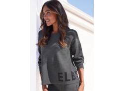 Strickpullover ELBSAND "-Loungesweatshirt" Gr. 32/34, grau (anthrazit) Damen Pullover Strandpullover Bestseller von ELBSAND