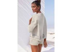 Strickpullover ELBSAND "-Loungesweatshirt" Gr. 32/34, grau (hellgrau) Damen Pullover Strandpullover Bestseller von ELBSAND