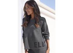 Strickpullover ELBSAND "-Loungesweatshirt" Gr. 36/38, grau (anthrazit) Damen Pullover Strandpullover Bestseller von ELBSAND