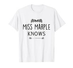 Miss Marple Knowws Fun Poirot T-Shirt von ELDA DESIGN