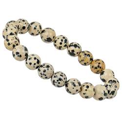 ELEDORO PowerBead Damen-Armband Stretch aus Edelstein Perlen 10mm Dalmatiner Jaspis von ELEDORO