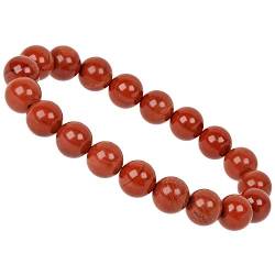 ELEDORO PowerBead Damen-Armband Stretch aus Edelstein Perlen 10mm Jaspis rot von ELEDORO