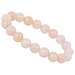 ELEDORO PowerBead Damen-Armband Stretch aus Edelstein Perlen 10mm Morganit rosa für Damen von ELEDORO