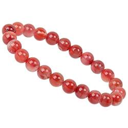 ELEDORO PowerBead Damen-Armband Stretch aus Edelstein Perlen 8mm Blutchalcedon von ELEDORO