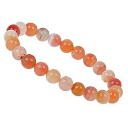 ELEDORO PowerBead Damen-Armband Stretch aus Edelstein Perlen 8mm Botswana Achat orange AAA-Grade von ELEDORO