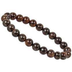 ELEDORO PowerBead Damen-Armband Stretch aus Edelstein Perlen 8mm mit Bronzit von ELEDORO