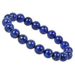 ELEDORO PowerBead Damen-Armband Stretch aus Edelstein Perlen 9 mm LapisLazuli AA-Grade von ELEDORO