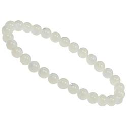 ELEDORO Stretch Armband aus echten Edelstein-Perlen (6mm) – Perlenarmband für stilvolle Eleganz (Perlmutt) von ELEDORO