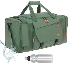 Sporttasche Reisetasche Saunatasche Herren Damen aus Plane Elephant Tour 55 cm 40 Liter mit Yogamatte - Halterung Bag Sport Fitness Sauna Tasche Gymbag 1304 Large + Trinkflasche (Jungle Green (Grün)) von ELEPHANT