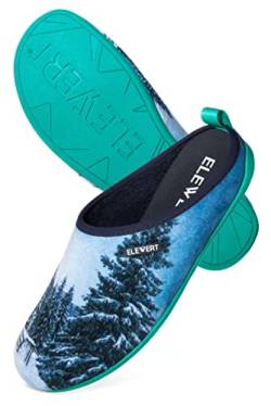 ELEWERT® – Hausschuhe für Herren/Damen - SOFTIE - Pantoffeln/Slipper – für Sommer und Winter, mit extra Komfortabel, atmungsaktiv, rutschfeste Gummisohle - Mehrfarbig NEVADA, EU 41 von ELEWERT