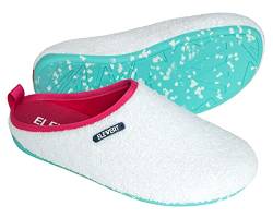 ELEWERT® – Hausschuhe für Herren/Damen - TERRYWEL - Pantoffeln/Slipper – für Sommer und Winter, mit extra Komfortabel, atmungsaktiv, rutschfeste Gummisohle - ICE, EU 40 von ELEWERT