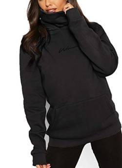 ELFIN Damen Hoodie Sweatshirt Langarm Kapuzenpullover Winter Pullover Hochkragen Sweatjacke Kapuzen Pullis von ELFIN