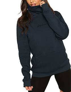 ELFIN Damen Hoodie Sweatshirt Langarm Kapuzenpullover Winter Pullover Hochkragen Sweatjacke Kapuzen Pullis von ELFIN