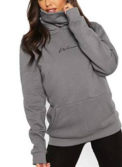 ELFIN Damen Hoodie Sweatshirt Langarm Kapuzenpullover Winter Pullover Hochkragen Sweatjacke Kapuzen Pullis von ELFIN