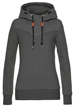 ELFIN Damen Kapuzenpullover Hoodie Langarm Sweatshirt Druck Pullover Casual Oberteil Winter, Dunkelgrau, XL von ELFIN