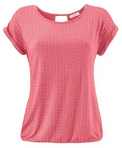 ELFIN Damen T-Shirt Kurzarm Blusen Shirt mit Allover-Minimal Print Lose Stretch Basic Tee von ELFIN