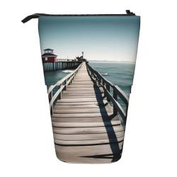 ELFcat Coastal Pier niedlicher Stiftehalter, Teleskophalter, Pop-Up-Schreibwaren-Etui, ideal für Weihnachten, Neujahrsgeschenk von ELFcat