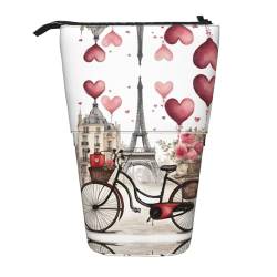 ELFcat Love Paris Tower Kaffee-Wein-Parfüm-Fahrrad-Herz-niedlicher Stift-/Bleistift-Halter Pop-Up-Schreibwaren-Etui, ideal für Weihnachten, Neujahrsgeschenk von ELFcat
