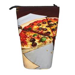 ELFcat Pizza, niedlicher Stiftehalter, 3D, Teleskop-Halter, Pop-Up-Schreibwaren-Etui, ideal für Weihnachten, Neujahrsgeschenk von ELFcat