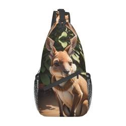 Funny For Kangaroo Zoo Sling Bag Women'S Crossbody Fanny Packs Crossbody Bags Shoulder Bag For Men Women Travel Hiking, Lustig für Kangaroo Zoo, Einheitsgröße von ELFcat