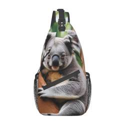 Llama In A Scarf Sling Bag Damen Crossbody Fanny Packs Crossbody Taschen Umhängetasche Für Männer Frauen Reisen Wandern, Umarmung Baum Koala, Einheitsgröße von ELFcat