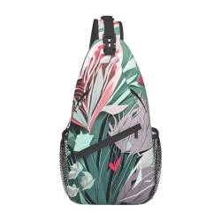 Pariser Kaffee Eiffelturm Sling Bag Damen Crossbody Fanny Packs Crossbody Taschen Umhängetasche Für Männer Frauen Reisen Wandern, Schöne Herzen, Einheitsgröße von ELFcat