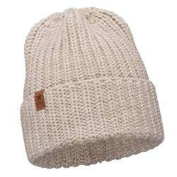 ELIMELI Damen Mütze - Beanie Strickmütze für Winter und Herbst - Slouch Strick Beanie für Frauen - warme weiche Strickmütze - Cuffed Beanie Hats - Farbenauswahl (Mütze, Beige) von ELIMELI