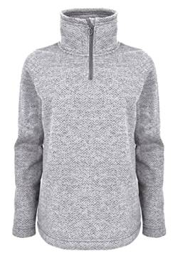 ELKLINE Damen Fleecepullover Fastforward | Pullover mit Stehkragen und halber Reißverschluss | 2036020, Größe:44, Farbe:White von ELKLINE