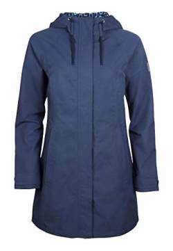 ELKLINE Damen Regenmantel Feel Good | wasserdicht halblang | verstellbare Kapuze Softshell Regenjacke | 2022023, Farbe:darkblue, Größe:44 von ELKLINE