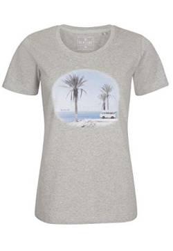 ELKLINE Damen T-Shirt Inmymind Baumwolle mit VW Bulli Fotoprint, Farbe:Greymelange, Größe:34 von ELKLINE